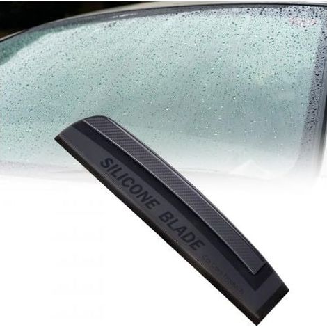 Lame d'eau en Silicone, Raclettes D'essuie-glace de Fenêtre de Voiture, Raclette De Séchage De Voiture, Raclette en Silicone, Car Squeegee pour Essuie-Glace Fenêtre Éliminer l'eau/La Neige, Noir (1/5)