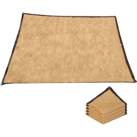 1 Voile d'ombrage, Tissu maille HDPE, Perméable à l'eau et à l'air, Blocage UV, Pour jardin patio arrière-cour (1/5)