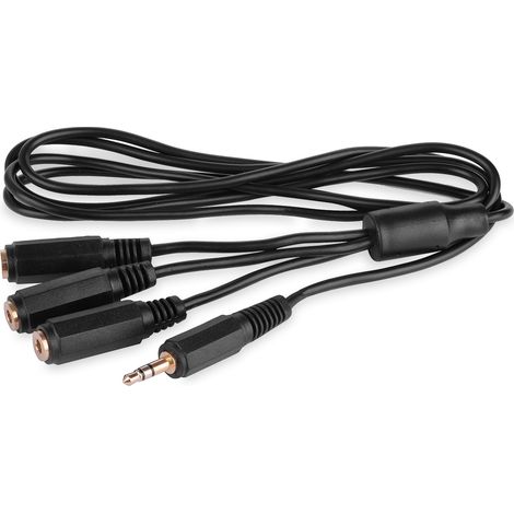 Cable jack estéreo de 3,5 mm - 3 conectores jack estéreo de 3,5 mm vitalco cable jack estéreo de 3,5 mm - 3 conectores jack estéreo de 3,5 mm vitalco 0,5 m (JKP40/L4) (1/5)