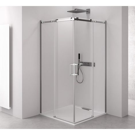 Paravent carré THRON SQUARE 1200x900mm, rouleaux carrés, entrée d'angle (1/5)