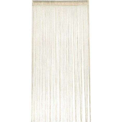 Rideau Transparent 95x200cm - Rideau de Séparation Cristal - Décoration Moderne-Beige (1/5)