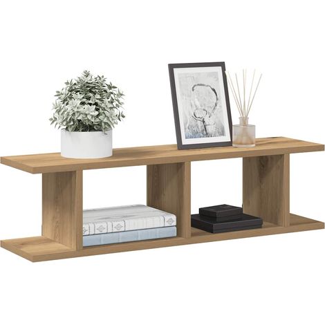 Wandregale 2 Stk. Artisan-Eiche 75x18x20 cm Holzwerkstoff