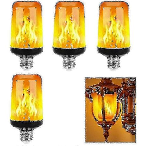 Ampoules LED à effet flamme, compatibles avec les designs décoratifs, 4 modes de clignotement, douilles E26/E27, ampoules de simulation de flamme, paquet de 2, SZRH AM SP. (1/5)