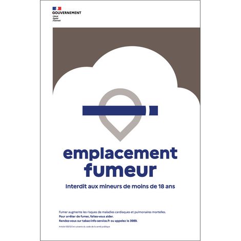 Panneau Emplacement Fumeur 400X600 - 4002644 (1/2)