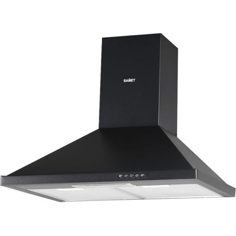 Cappa a piramide 60 cm colore nera - Samet Eolo