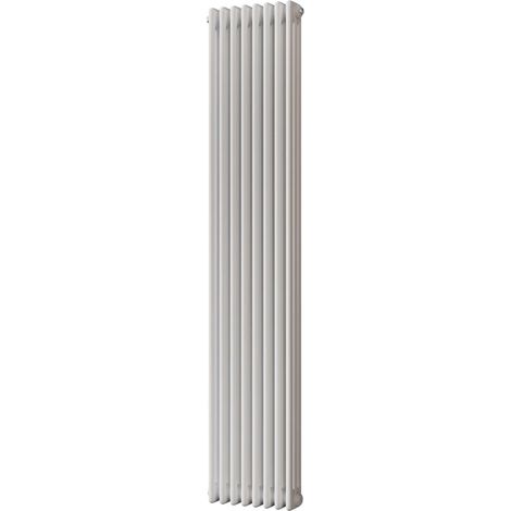 Alpha - White Vertical Column Radiator H1800mm x W376mm 3 Column - Feet Included