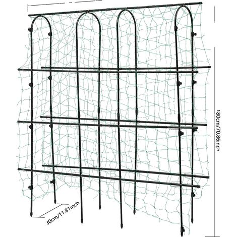 Gartenbogen, modernes Design, stabile Unterstützung für Kletterpflanzen, schwarz (1/2)