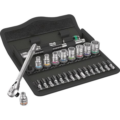 Wera 8100 SA 11 Zyklop Metal-Knarrensatz Umschalthebel 1/4"-Antrieb zöllig - 004021