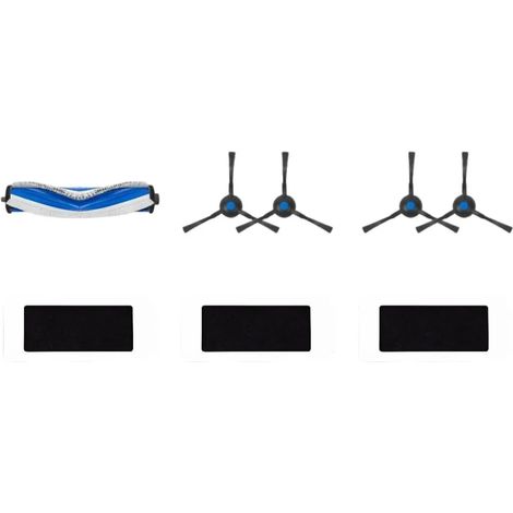 Standard-Ersatzkit für DEEBOT T30 PRO OMNI / T30 OMNI – 1 Anti-Tangle Hauptbürste, 4 Seitenbürsten, 3 Antibakterielle Filter, Original Zubehör