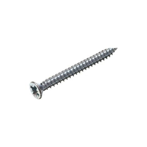Lot de 240 vis à bois double filetage BZP en acier zingué 15,2 x 2,5 cm (1/2)