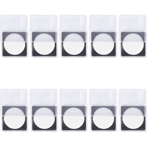 Set mit 10 quadratischen, schwarzen EVA-Acrylboxen (38,5 mm) zur Aufbewahrung und zum Schutz von Münzen (1/5)