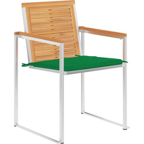 Maison Exclusive - Gartenstühle 4 Stk. mit Kissen Massivholz Teak