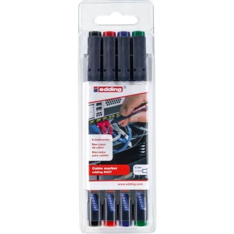 edding 8407 Kabelmarker Set 4er Set 0,3 mm Marker (1/5)