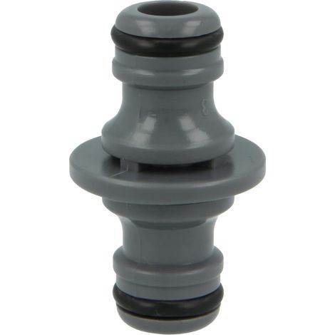 Conector de manguera de agua, acoplamiento rápido de doble cabezal, boquilla de doble cabezal, accesorio de extensión de manguera de agua (1/5)