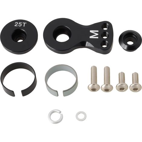 Bras de Klaxon de Servomoteur en Alliage D'aluminium 25T pour Voitures Télécommandées 1/10 1/8 Et 1/12 (Noir) (1/5)
