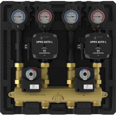 Thermax, 2 x K32, DN20, incl. servomoteur, 2 x Grundfos UMP3 L15-70