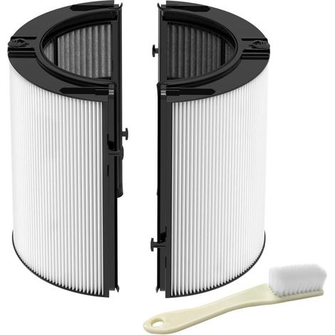 H13 2-in-1 HEPA- und Kohle-Ersatzfilter, kompatibel mit Dyson TP06 HP06 PH01 PH02 PH03 PH04 HP09 TP09 HP10 TP10, 360°-Kombinationsglas-Luftreinigungsventilator (1/4)