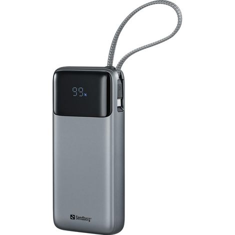 Batería externa Sandberg Power Bank de 20000 mAh LiPo, color negro/gris, 421-29