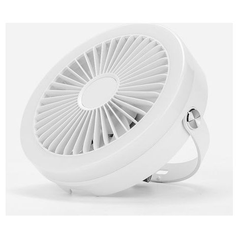 Ventilatore silenzioso con illuminazione LED 3 in 1, ventilatore da tavolo USB con telecomando. Questo ventilatore a tenda è adatto per camere da letto, uffici, ecc. (1/5)