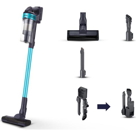 Samsung VS15A6031R1 Aspiradora escoba Batería Secar Sin bolsa 0,8 L 410 W Negro, Color menta (1/4)