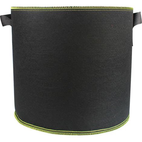 Pot intelligent, lot de 1, noir avec bordure verte, pot de fleurs en tissu respirant, pot de fleurs de jardin (1/3)