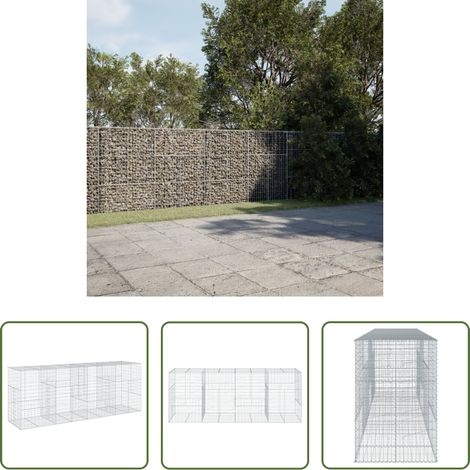 Steinkorb - Gabione mit Deckel 400x100x150 cm Verzinktes Eisen (1/5)