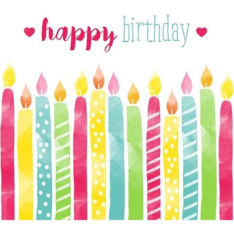Braun & Company Servietten Motiv Birthday Candles 33 x 33 cm - 20er Pack Partydekoration