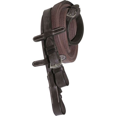 nero - Redini in cuoio Henri de Rivel con copriredini in gomma 23 mm