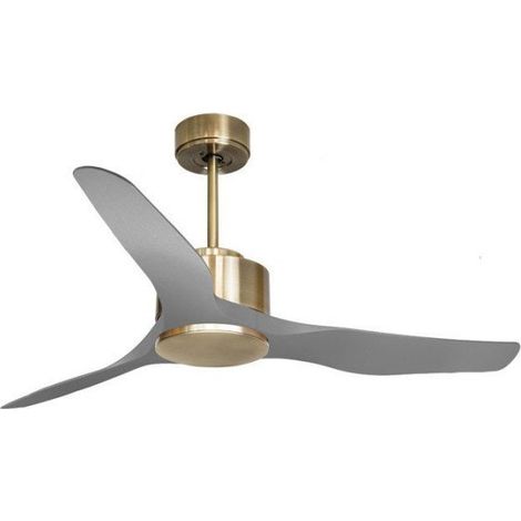 Modulo de KlassFan - déstratificateur d'air avec thermostat, sans Lumière laiton et gris idéal de 25 à 40 m² KLDC5P4 GR
