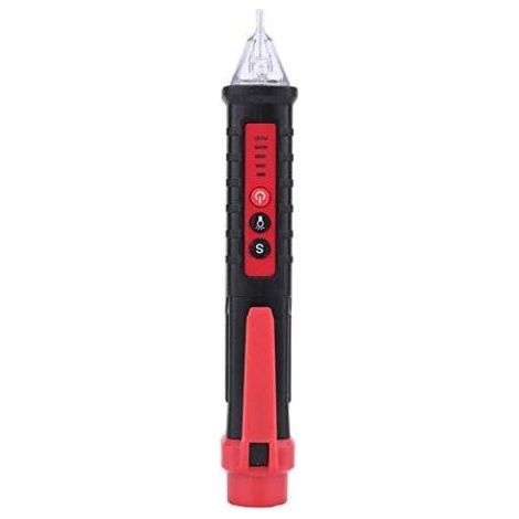 Outil de testeur de Circuit de stylo de testeur de détecteur de tension électrique de crayon d'essai sans contact 48-1000 V/12-1000 V( Black) (1/5)