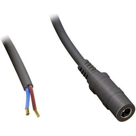 TRU COMPONENTS TC-2511307 Niedervolt-Anschlusskabel Niedervolt-Buchse - offene Kabelenden 5.50 mm (1/3)