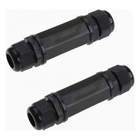 Lot de 2 connecteurs RJ45 blindés, étanches Cat5/5e/6 8P8C IP67, Ethernet LAN double face, coupleur LAN extérieur femelle-femelle. (1/4)