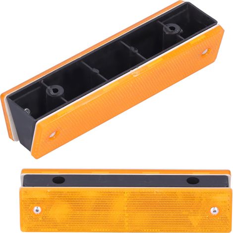 2PCS Panneau réfléchissant rectangulaire à plot de signalisation routière pour la signalisation routière (Jaune) (1/5)