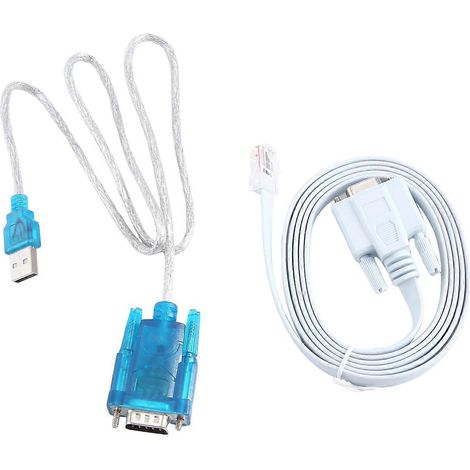 RJ45 Network Cable Serial Cable Rj45 to DB9 and RS232 to USB (2 in 1)-- (1/5)