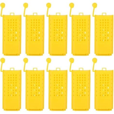 Queen cage kit (10 units), queen-compatible cells, efficient breeding, yellow. - AquaForge (1/5)