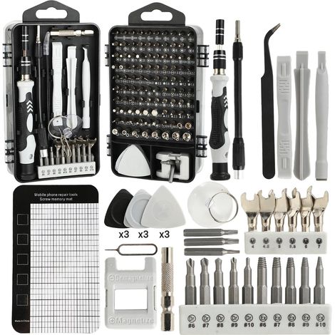 Kit Tournevis De Précision,138 En 1, Mini Set Avec Embouts Torx Et Tri-Wing, Outils De Réparation Pour Téléphones, PC, Ordinateurs Portables (1/5)