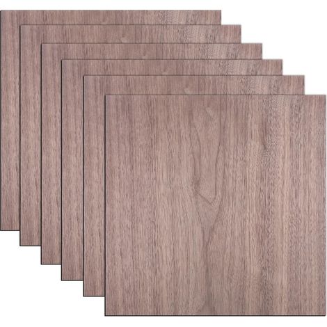 Lot de 6 plaques de contreplaqué de 3 mm non traitées pour modélisme, découpe laser Contreplaqué de noyer - 3 mm - Plaque de bois de noyer découpée sur mesure - Gravure au laser - Peinture CNC (1/5)