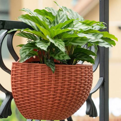 Pot De Fleurs Mural - PP - Semi-Circulaire - Pour Balcon Jardin Cuisine Bureau - 26 X 20 5 X 13 Cm - 1 Pièce (1/5)