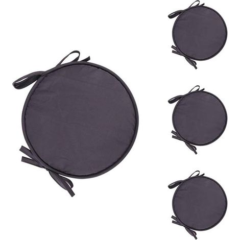 Beijiyi – Lot de 4 coussins ronds galette de chaise 38 cm – Polyester doux – Forte élasticité – Non déformable – Confort optimal pour assise prolongée