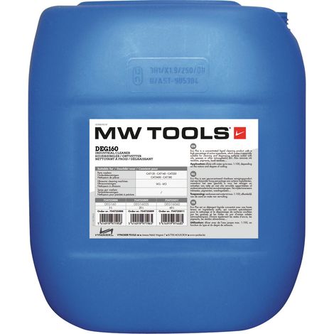 Mw Tools – Nettoyant industriel à base de solvant 5L – Élimine huiles et graisses – Application acier, aluminium, plastiques – DEG160 (1/2)