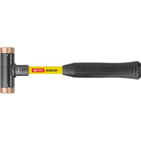 PB Swiss Tools Rückschlagfreier Hammer, mit Kupfer-Einsätzen, Superglas-Stiel, 40 mm