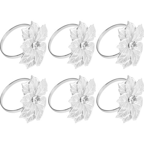 de 6 ronds de serviette boucles dorées pour la décoration de (1/5)