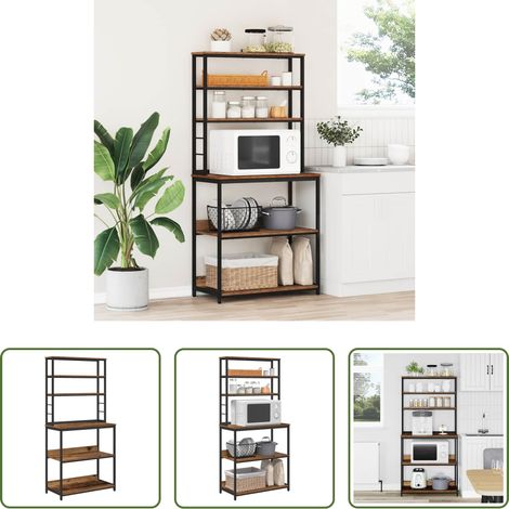 Industriestil - Küchenregal Altholz 80 x 40 x 168 cm Holzwerkstoff (1/5)