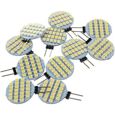 10x G4 SMD 24 LED Cabinet Marine Camper Car Bulb Lamp 12V Warm White Light (1/4)