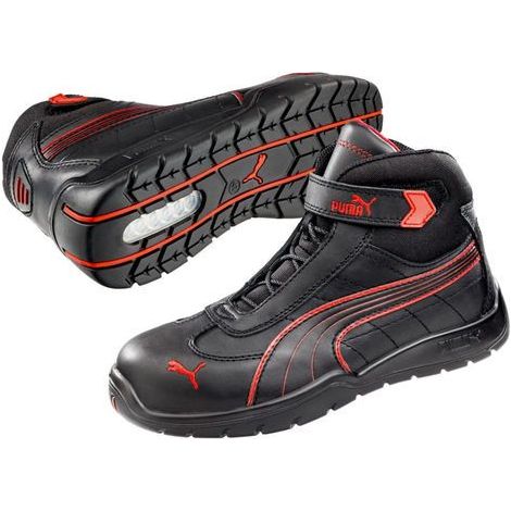 Botte de sécurité Daytona Mid taille 44 noir/rouge S3 HRO SRC EN ISO 20345 cuir (1/5)