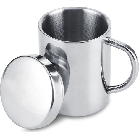 Mug en acier inoxydable, tasse à café en acier inoxydable, 300 ml de café