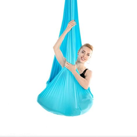 Yoga aérien Elasticity Hamac Yoga intérieur Anti-gravité en Soie, sans nœuds, Contient des Boucles et Une Corde testées et certifiées - 1-Fei Yu (1/5)