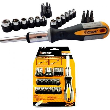 Set cacciavite 34 pezzi punte inserti torx bussole PH intercambiabili ART.250534 (1/5)