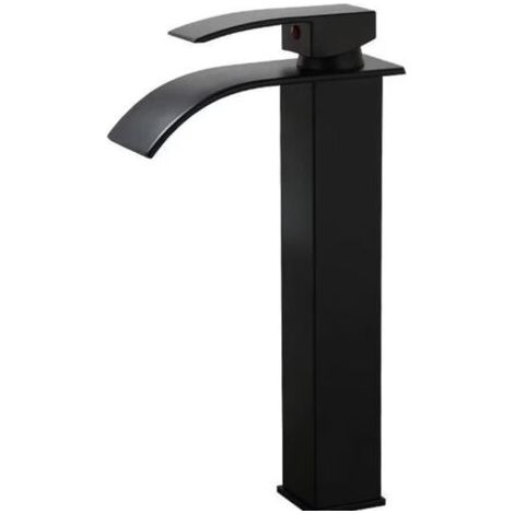 Mitigeur de Lavabo Haut à Effet Cascade – Robinet de Salle de Bain Eau Chaude et Froide pour Vasque, Design Moderne Domestique