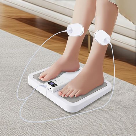 2-in-1 Fußmassagegerät, EMS Fußmassagegerät, mit 6 Modi & 50 Intensitätsstufen, Wiederaufladbares Fussmassagegerät mit 2 Elektrodenpads zur Schmerzlinderung & Verbesserten Blutkreislauf (1/5)